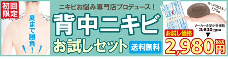 背中ニキビ お試し セット